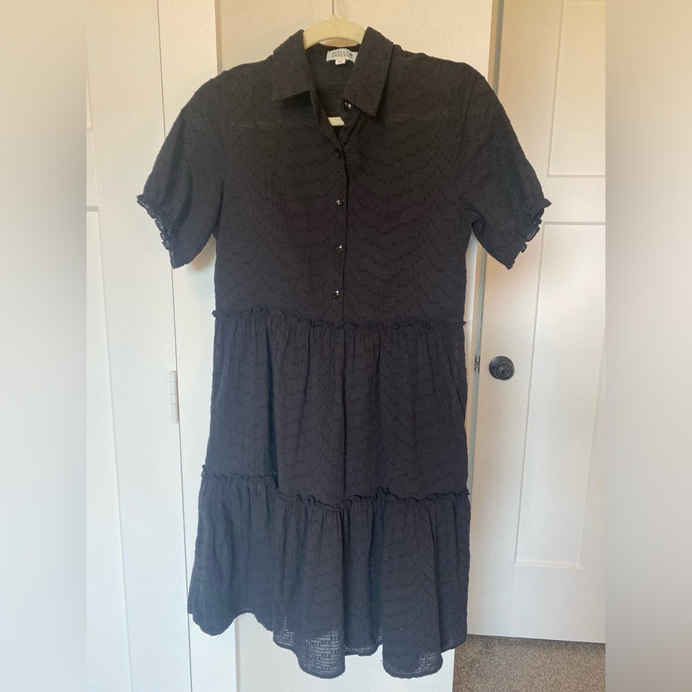 Molly Bracken Tiered Mini Dress Women's Medium* Black Cottagecore Western Boho S